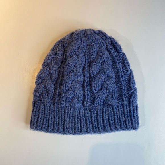 HAND KNIT 100% MERINO WOOL TUQUE WINTER HAT BEANIE HAS STRETCH - Picture 6 of 7